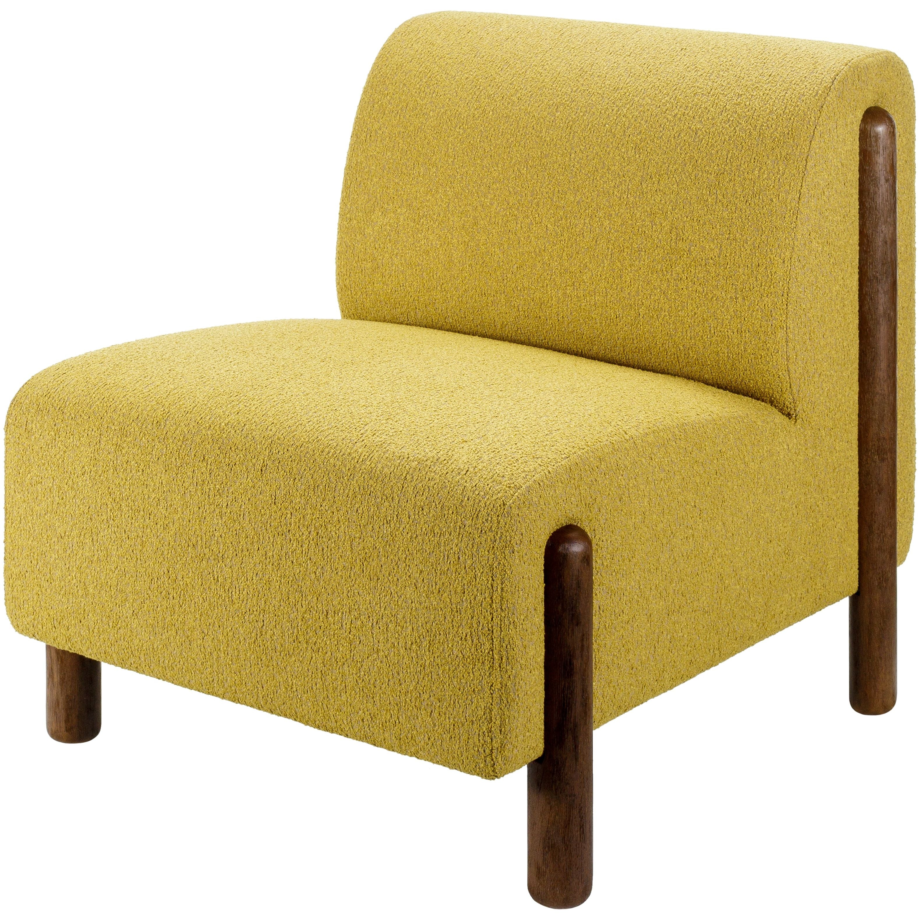 Surya Kenwood Modern Low Profile Accent Chair With Wood Legs - Image 2