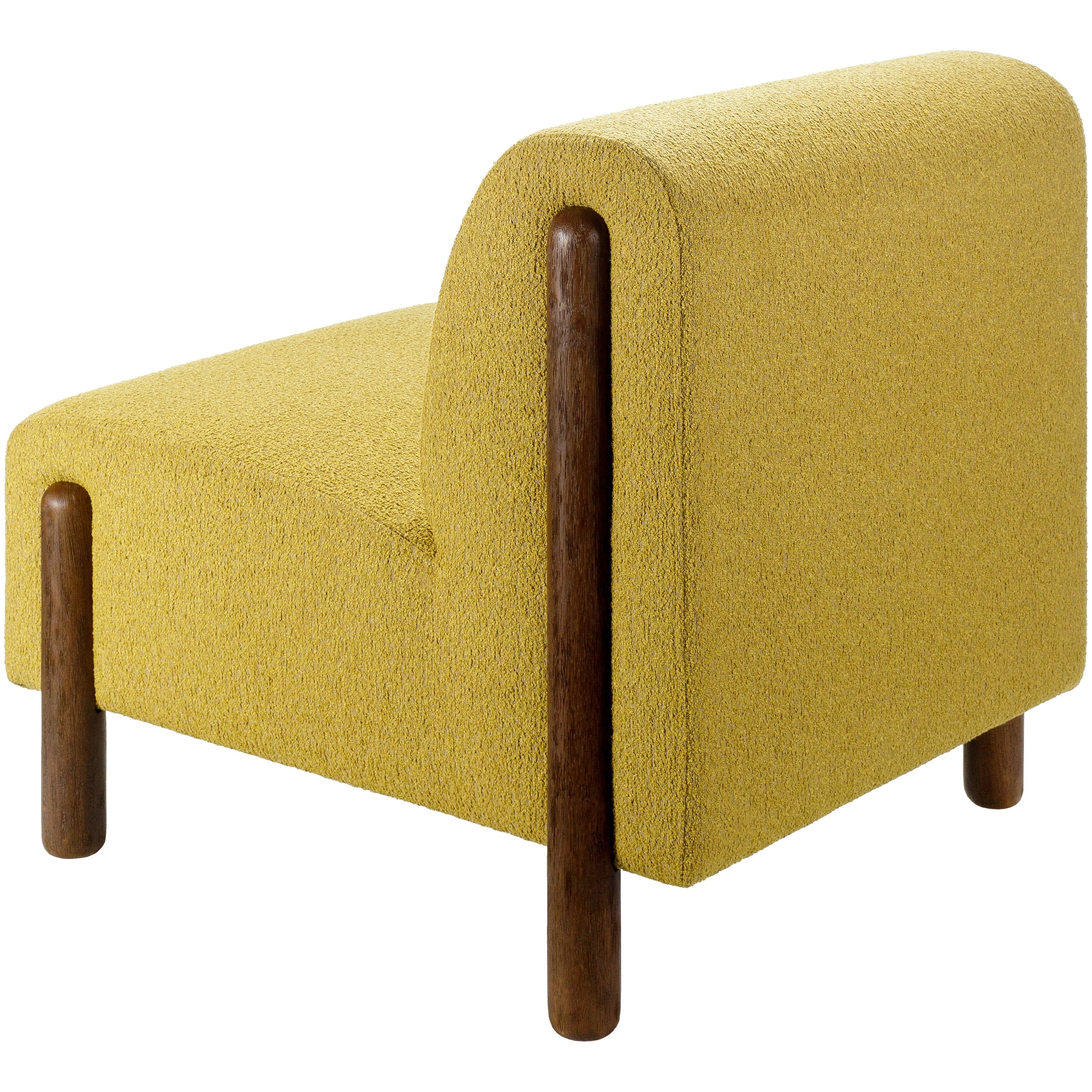 Surya Kenwood Modern Low Profile Accent Chair With Wood Legs - Image 4