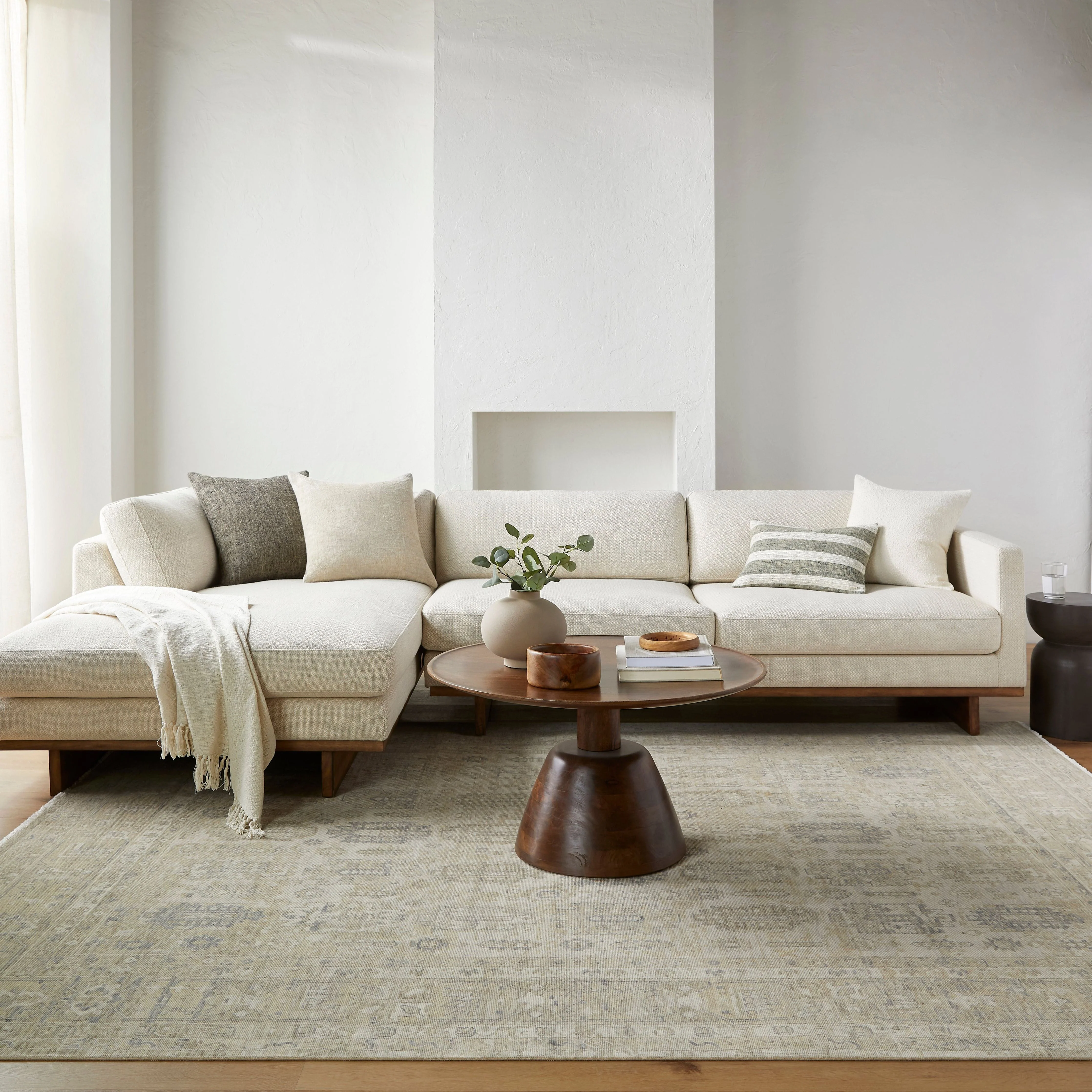 Surya Maeve Modern Mango Wood Round Coffee Table