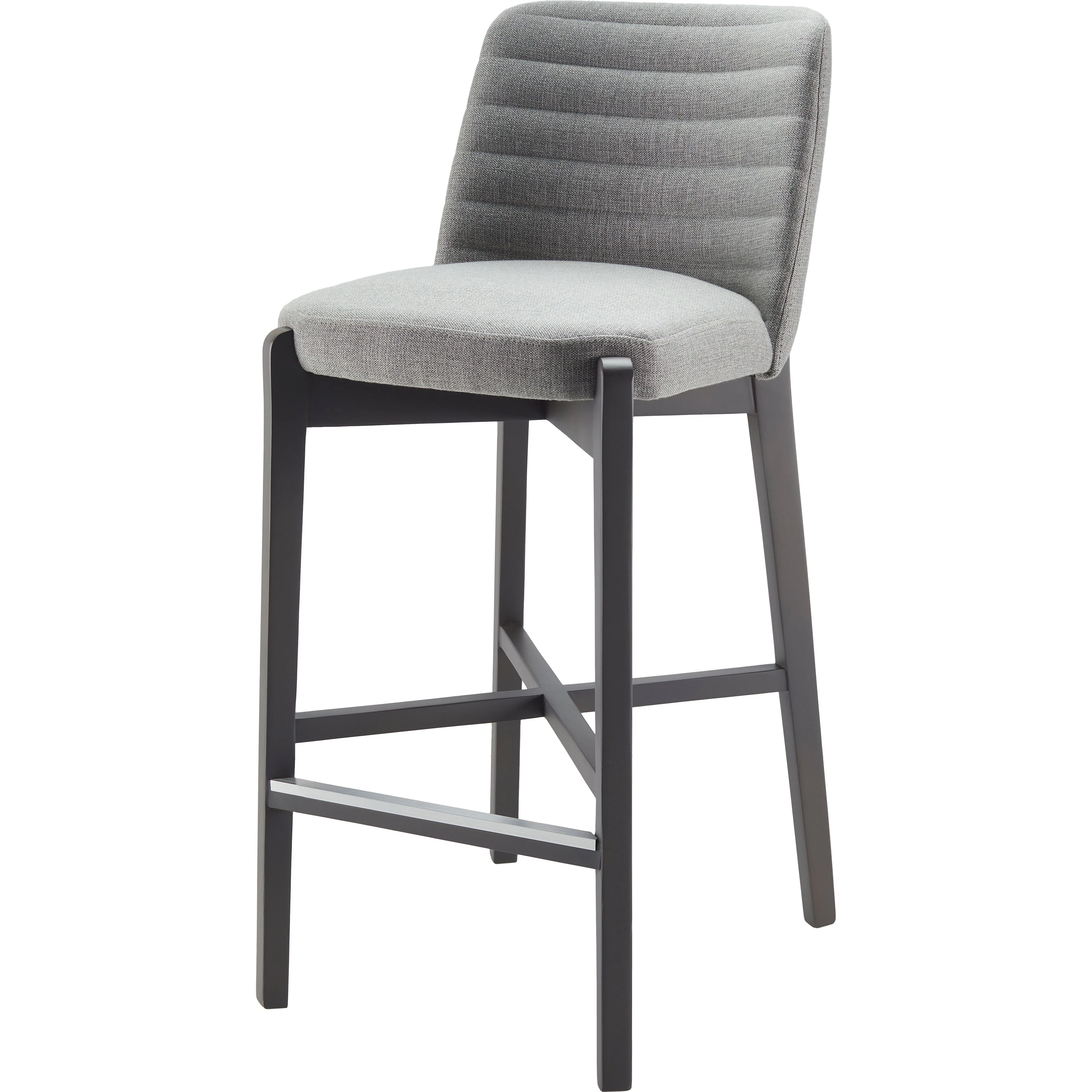 Surya Rayne Modern Gray Channeled Back Kitchen Bar Stool