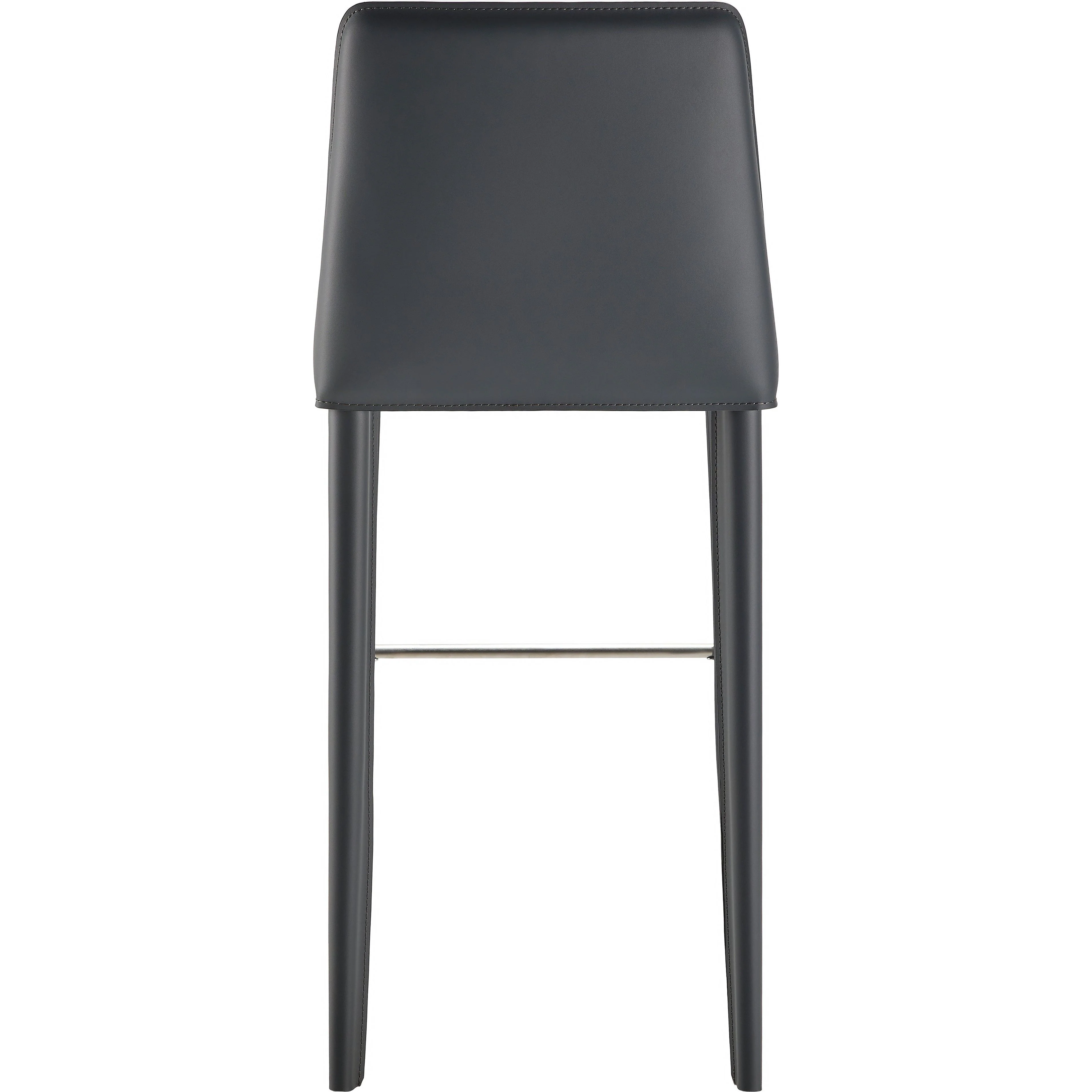 Surya Rosy Modern Dark Blue Faux Leather Kitchen Bar Stool - Image 4
