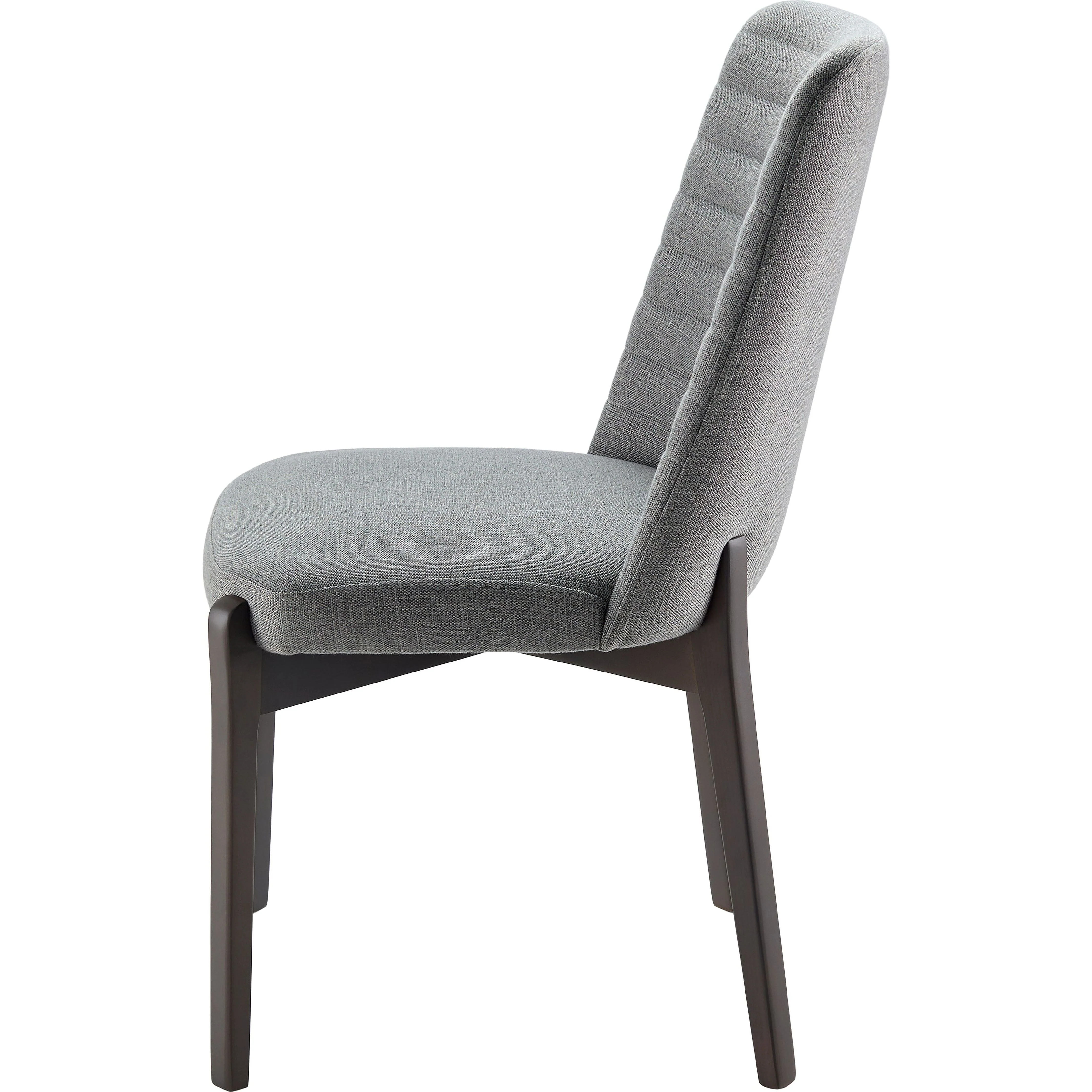 Surya Rayne Modern Gray Channeled Back Dining Chair - Image 6
