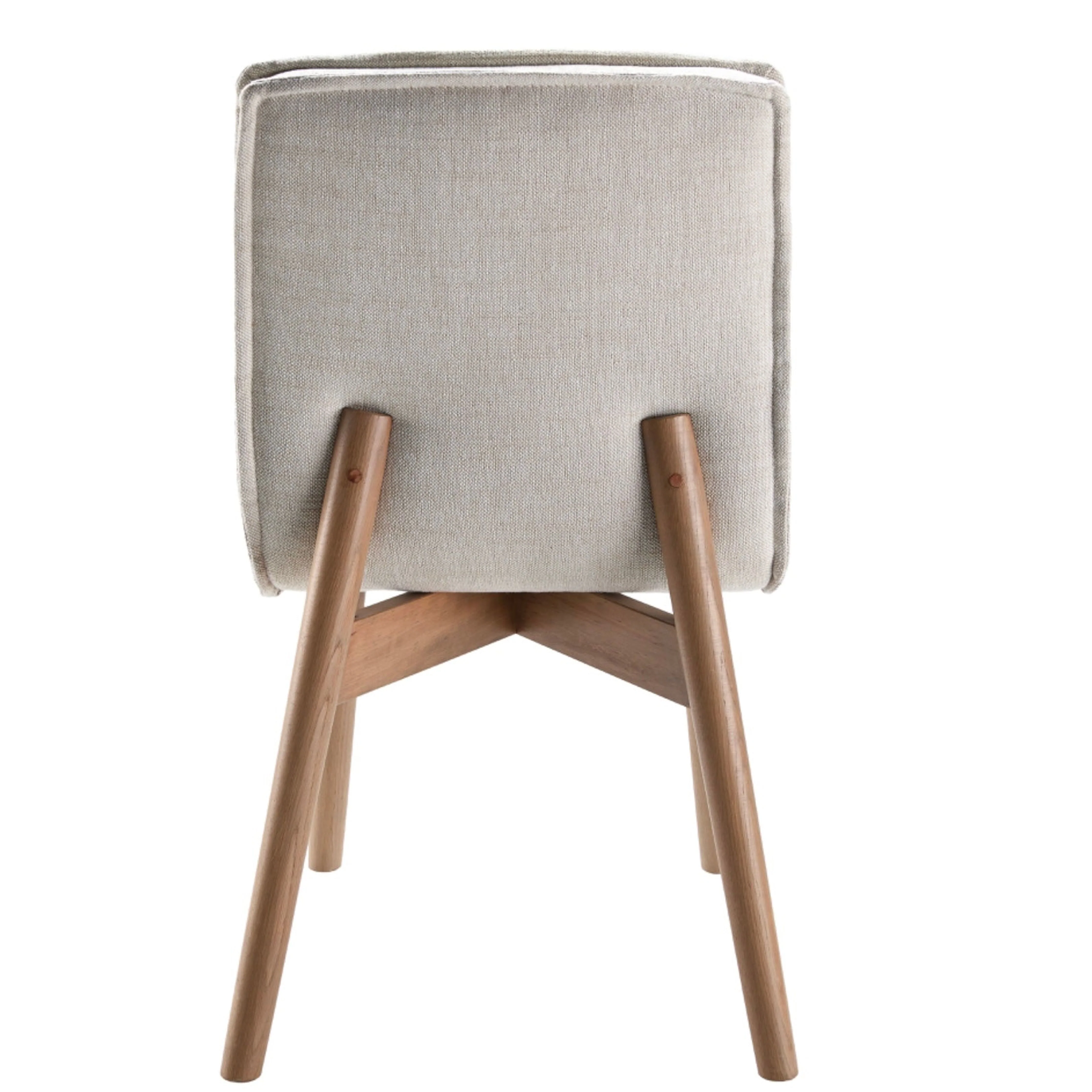Surya Tilly Modern Linen with Honey Wood Legs Set of 2 Dining Chairs - Image 5