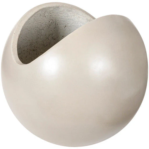 Surya Seastone Collection Modern Brushed Matte Gray Concrete Outdoor Vase SST-012 - Image 2