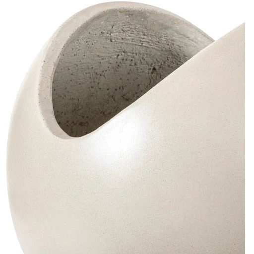 Surya Seastone Collection Modern Brushed Matte Gray Concrete Outdoor Vase SST-012 - Image 3