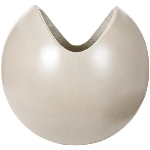 Surya Seastone Collection Modern Brushed Matte Gray Concrete Outdoor Vase SST-012 - Image 4