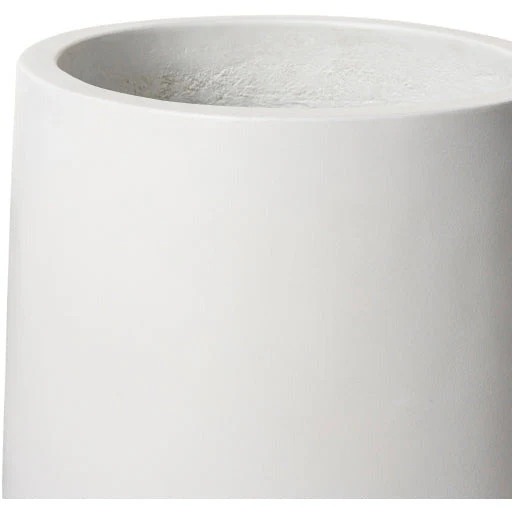 Surya Seastone Collection Modern Set of 2 Brushed Matte White Concrete Outdoor Floor Vases SST-004 - Image 2