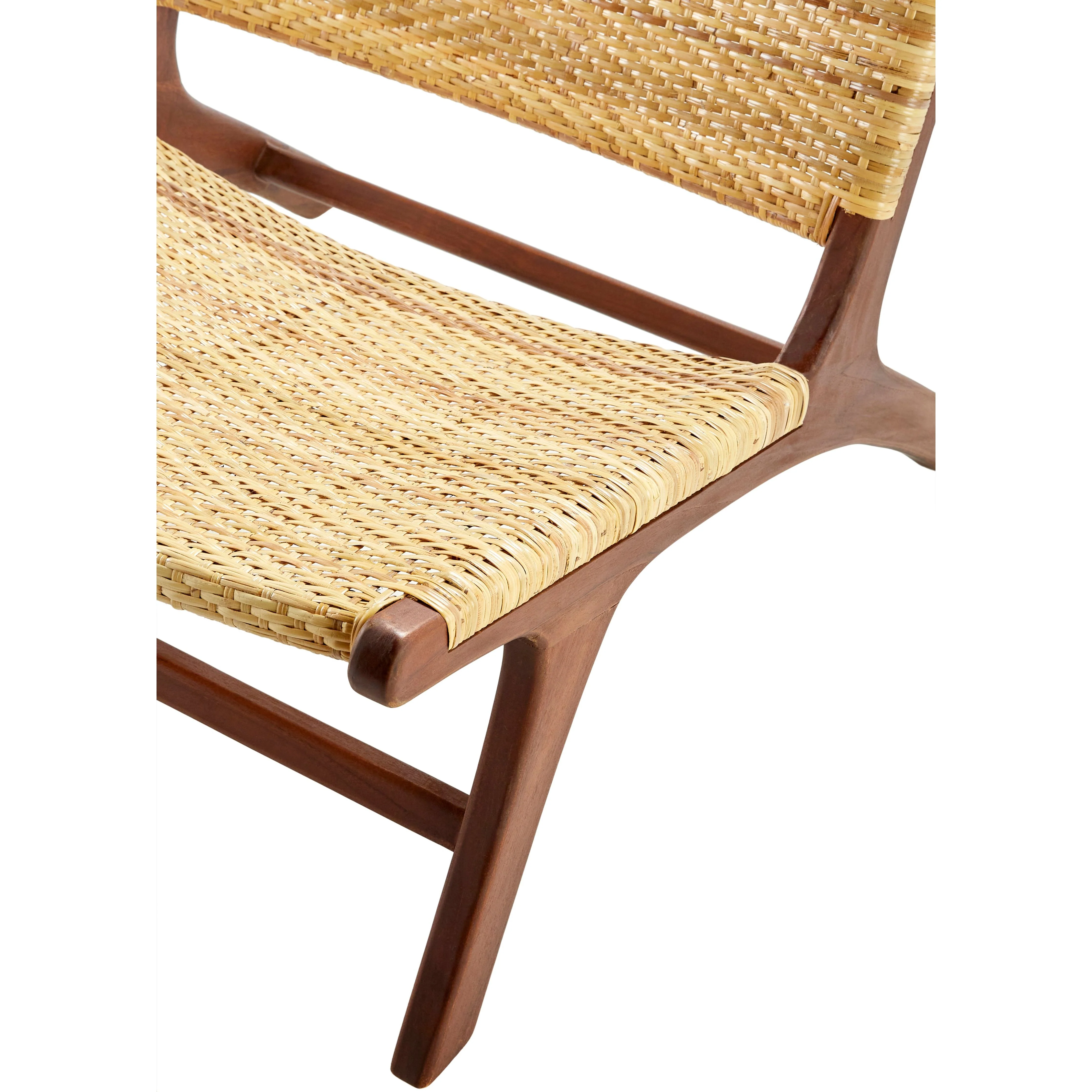 Surya Shisho Modern Wheat Back Rattan With Wood Legs Set of 2 Accent Chairs - Image 5