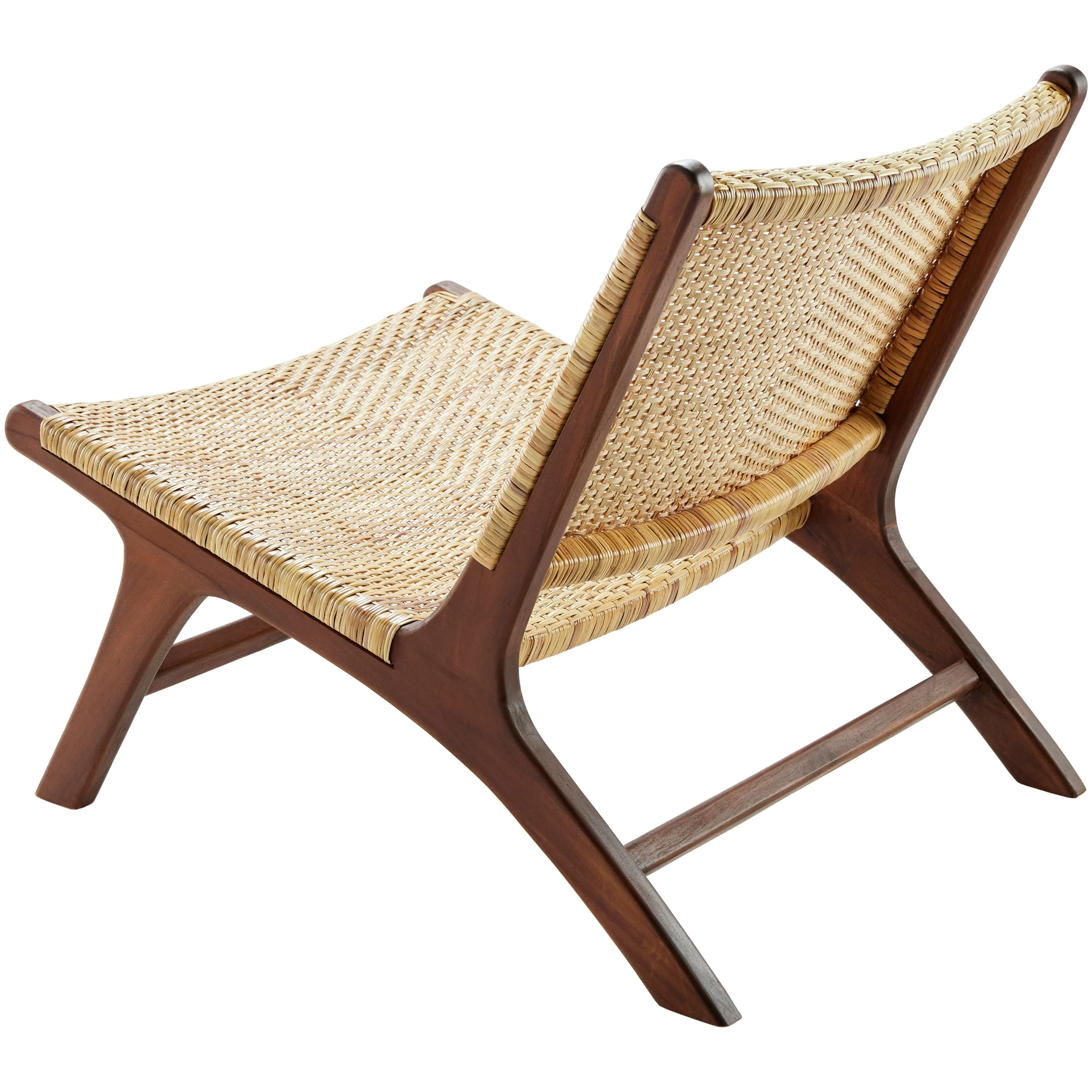 Surya Shisho Modern Wheat Back Rattan With Wood Legs Set of 2 Accent Chairs - Image 7