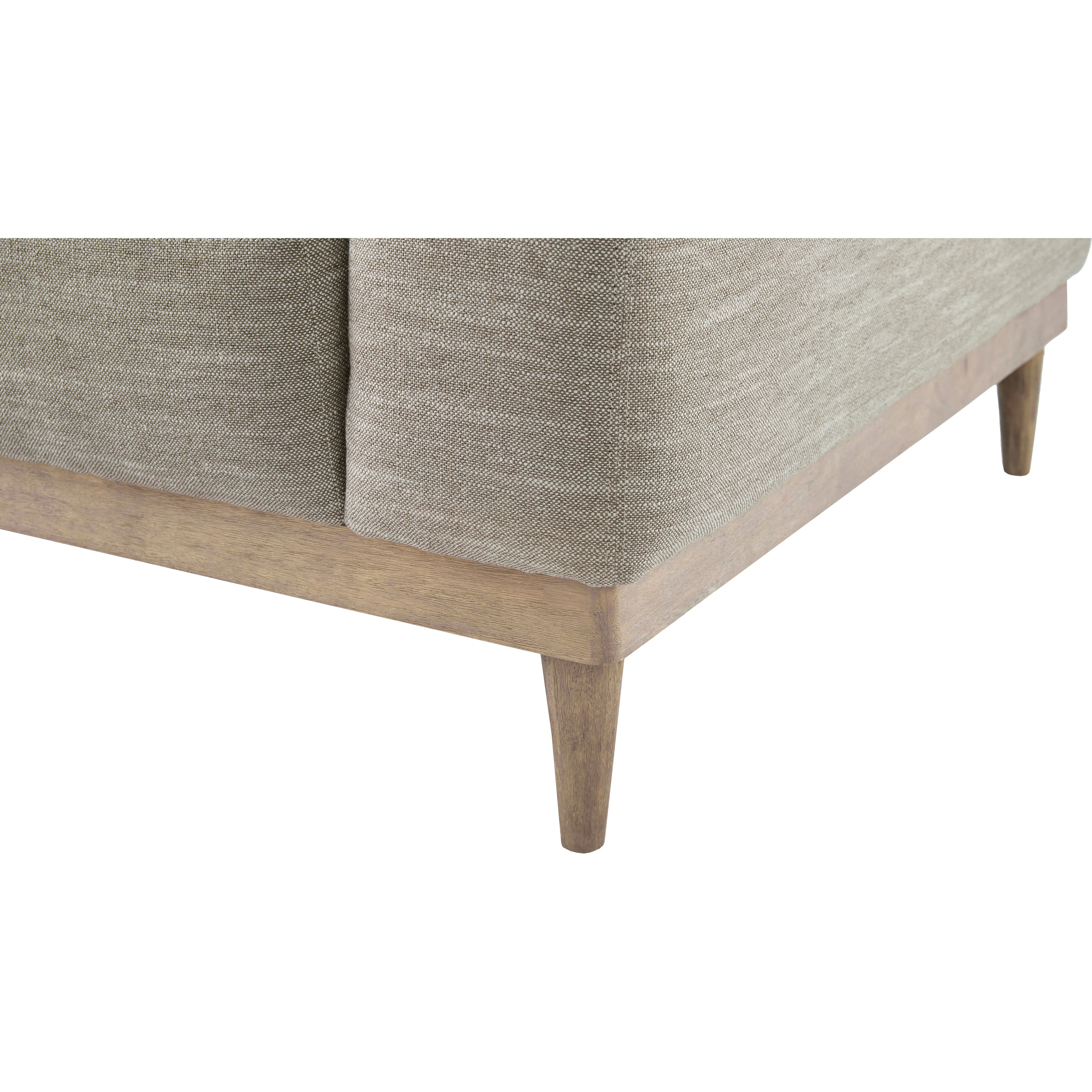 Surya Strattan Modern Gray Linen Square Arm Accent Chair - Image 6