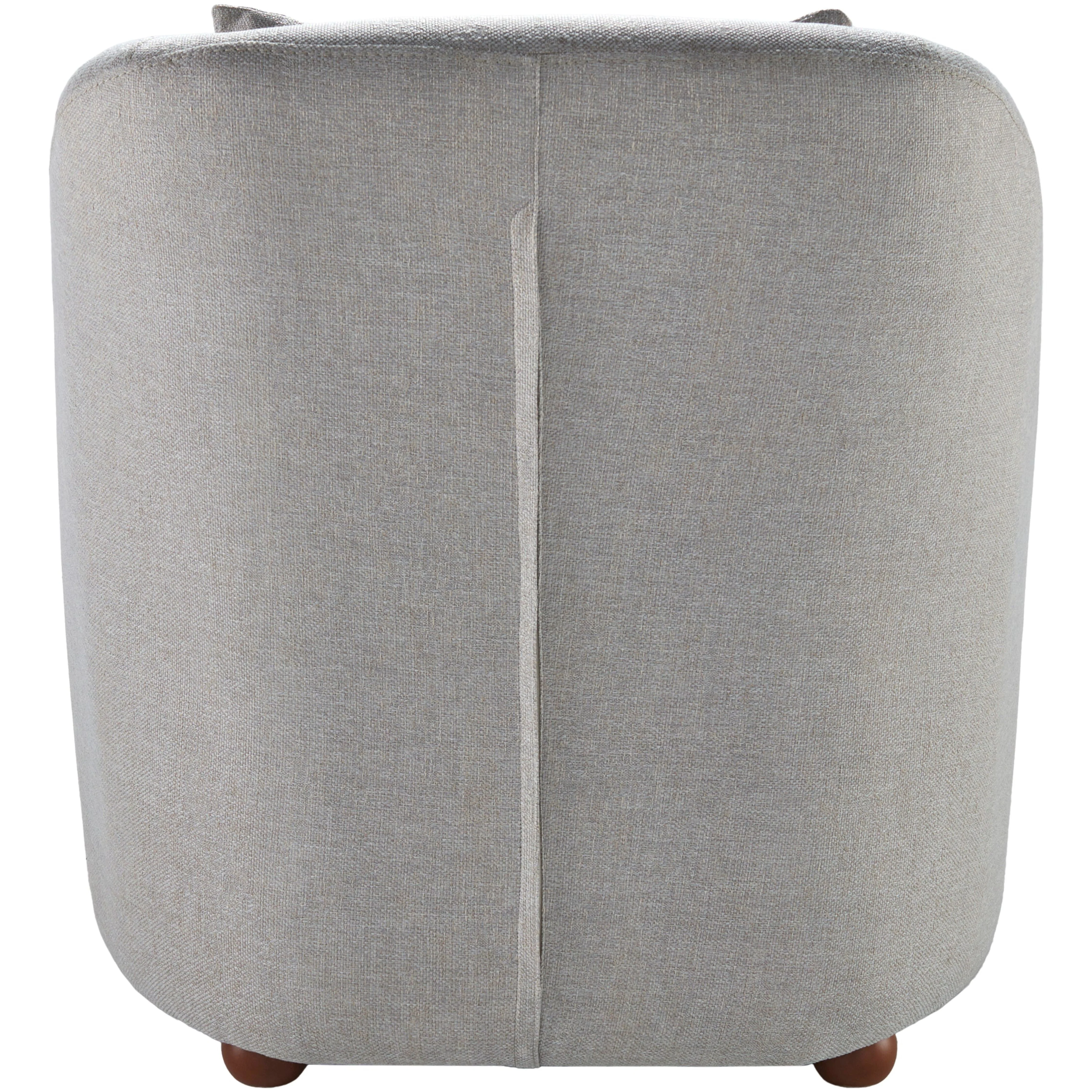 Surya Cates Modern Gray Velvet Accent Chair with Accent Pillow - Image 2