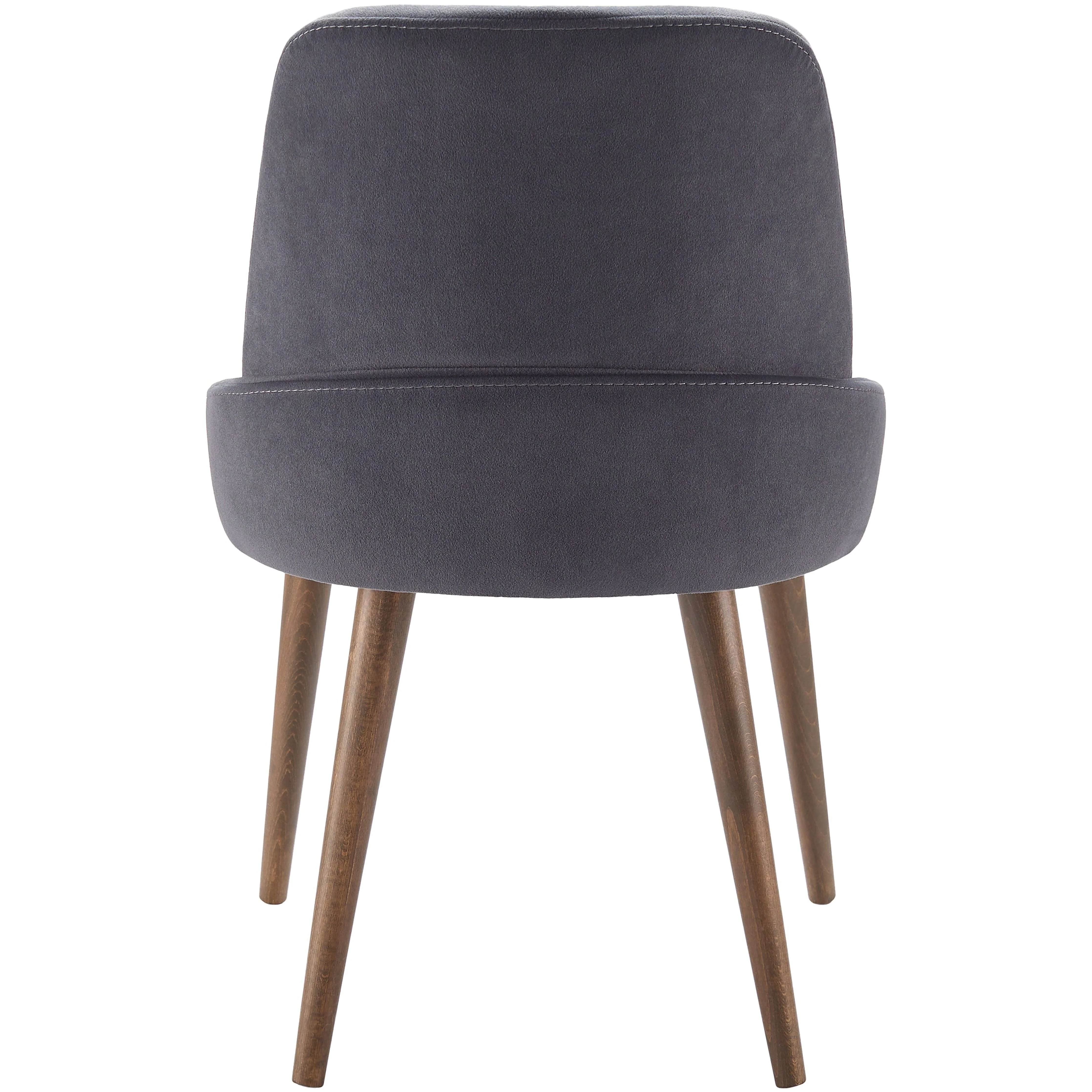 Surya Peregrine Modern Black Faux Suede Set of 2 Dining Chairs - Image 4