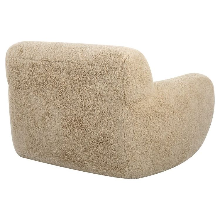 Uttermost Abide Caramel Long Haired Faux Sheepskin Accent Chair - Image 6