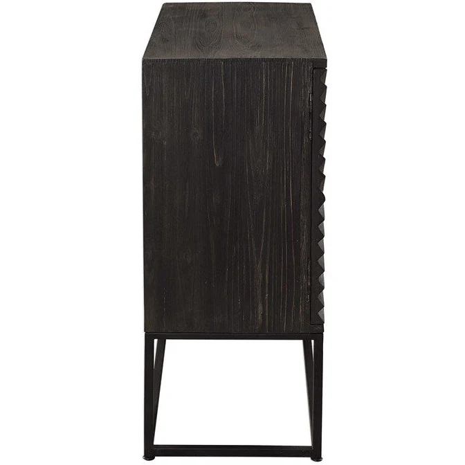 Uttermost Zadie Aged Ebony 2 Door Cabinet - Image 8