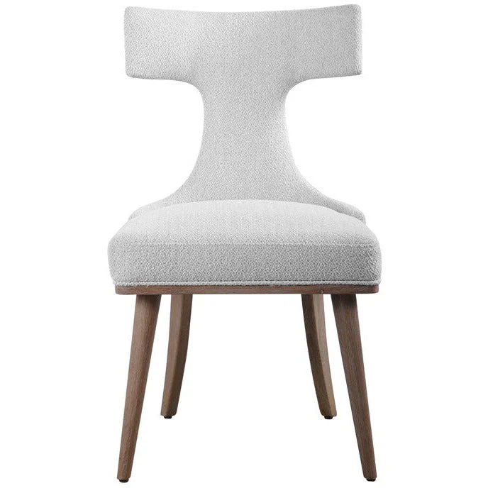 Uttermost Klismos White Performance Fabric Modern Dining Chairs Set of 2 - Image 3