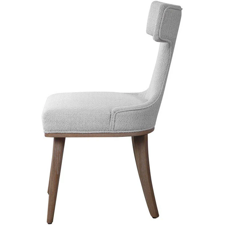 Uttermost Klismos White Performance Fabric Modern Dining Chairs Set of 2 - Image 5