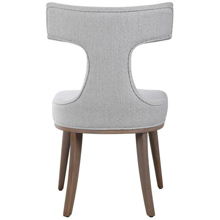 Uttermost Klismos White Performance Fabric Modern Dining Chairs Set of 2 - Image 6