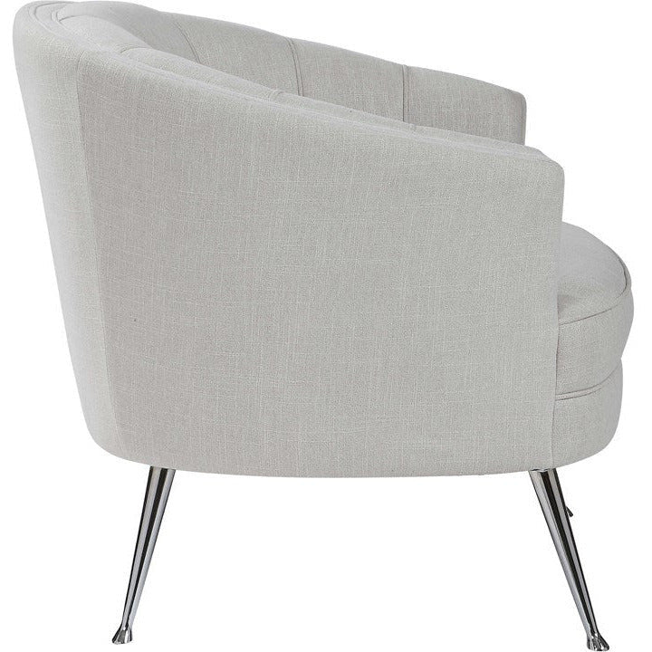 Uttermost Janie Channeled Barrel Back Accent Chair - Image 5