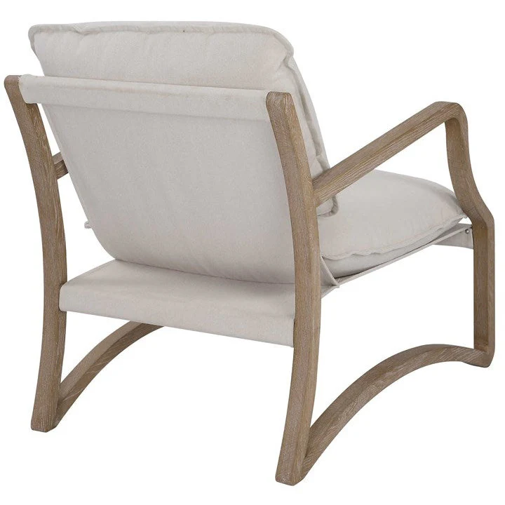 Uttermost Melora Natural Linen Sling Seat Modern Accent Chair - Image 5