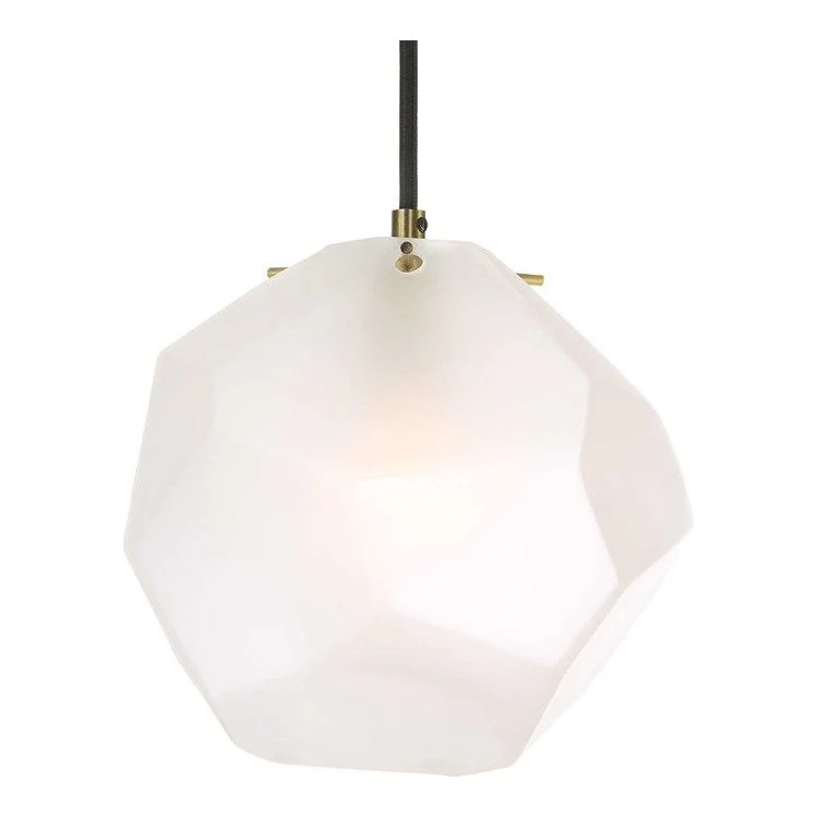 Uttermost Geodesic Frosted Glass Geometric Shape With Antique Brass Finish Pendant Light - Image 5