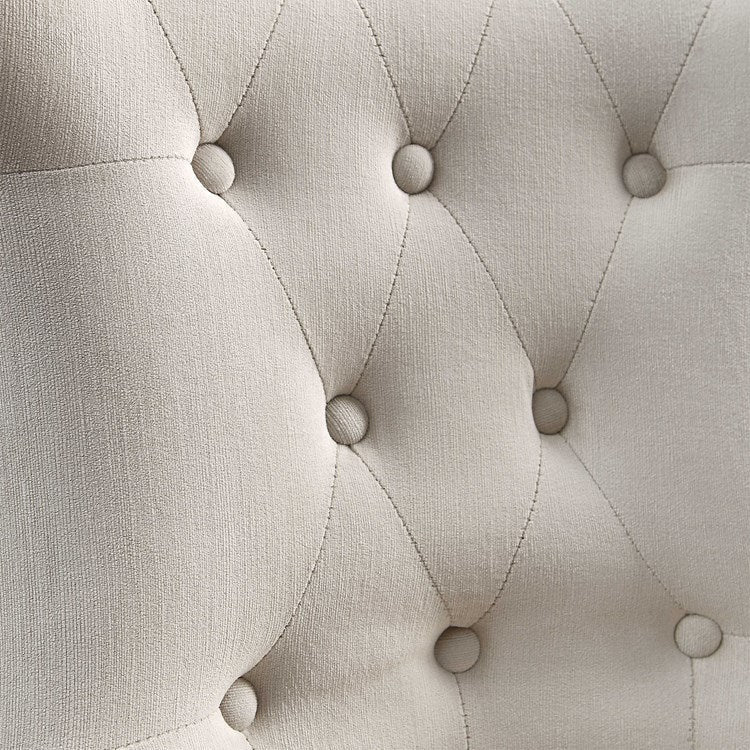 Uttermost Arlette Antique White Velvet Tufted Accent Chair - Image 6