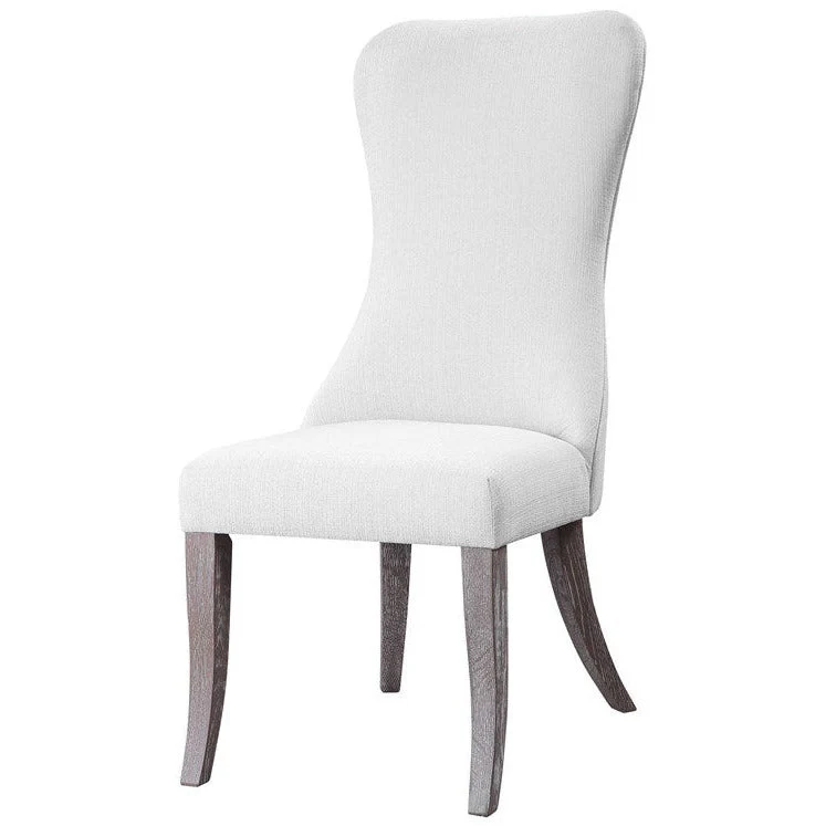 Uttermost Caledonia Off White Performance Fabric Armless Accent Chair - Image 4