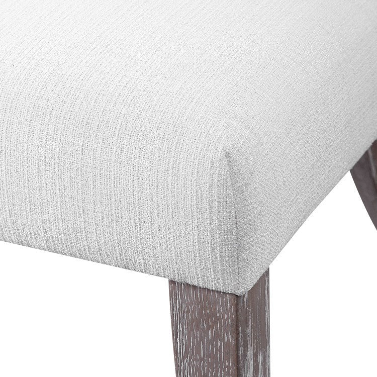 Uttermost Caledonia Off White Performance Fabric Armless Accent Chair - Image 6