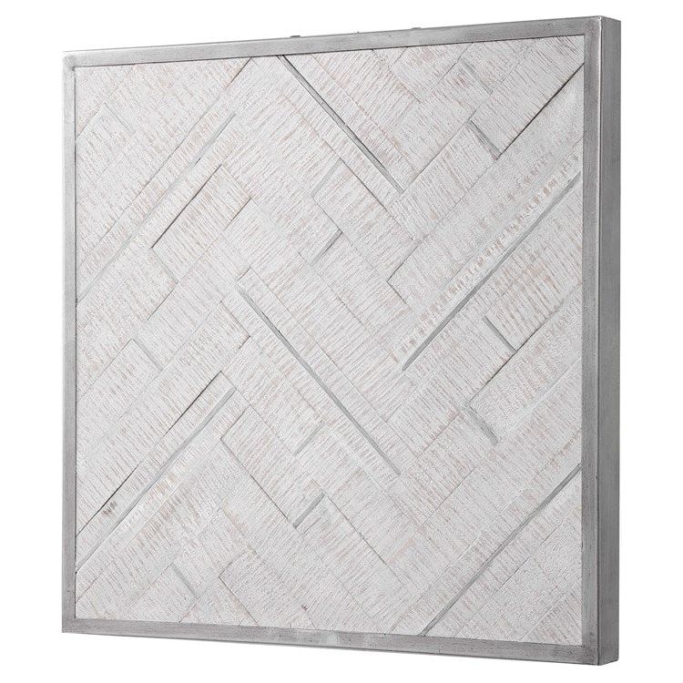 Uttermost Redondo Whitewashed Pine Wood Wall Panel - Image 4