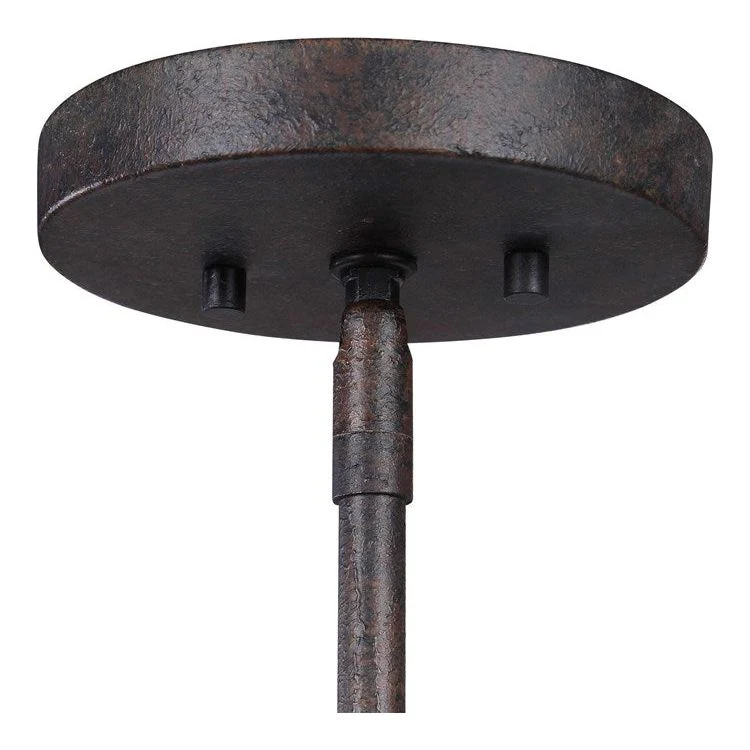 Uttermost Atwood Industrial Style Heavy Gauge Wood and Iron Mini Pendant Light - Image 6