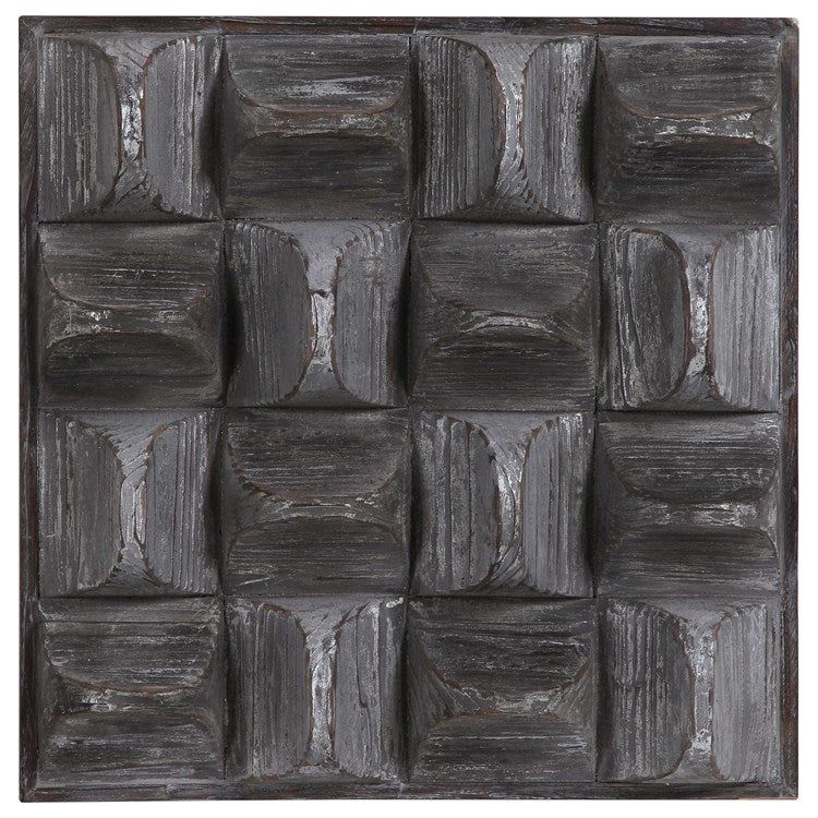 Uttermost Pickford Aged Gray Wash Dimensional Wood Wall Panel - Image 3