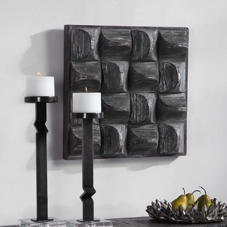 Uttermost Pickford Aged Gray Wash Dimensional Wood Wall Panel - Image 4