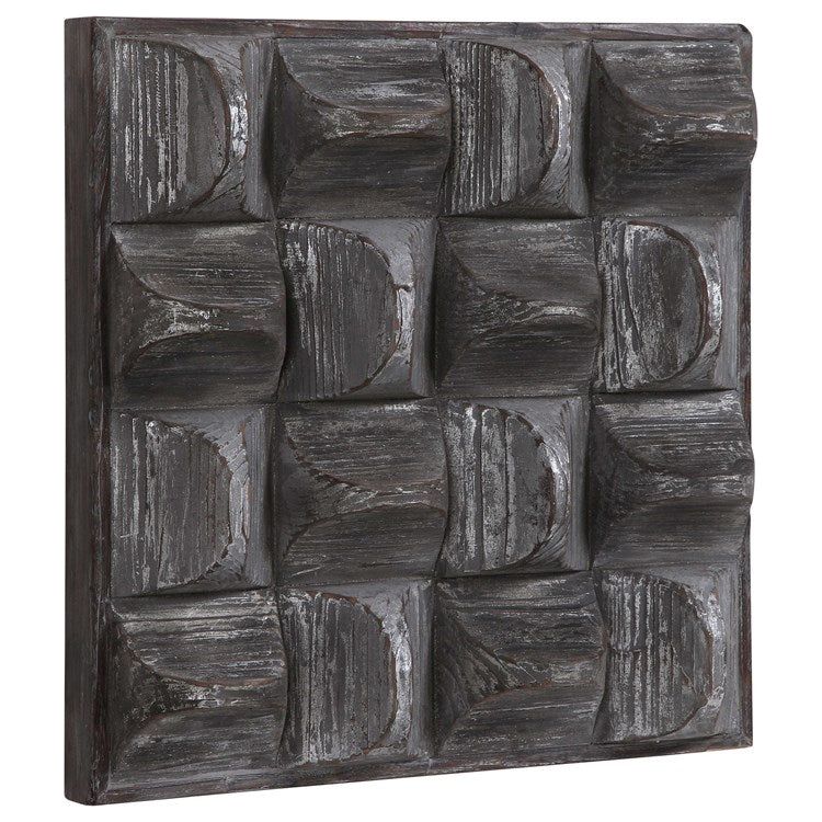 Uttermost Pickford Aged Gray Wash Dimensional Wood Wall Panel - Image 5