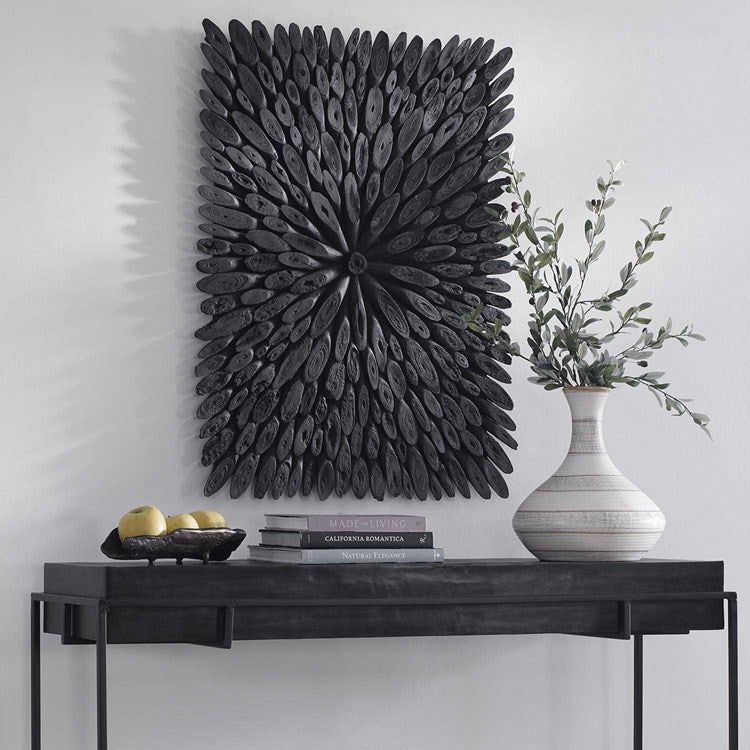 Uttermost Bahama Rustic Black Driftwood Wood Wall Panel - Image 3
