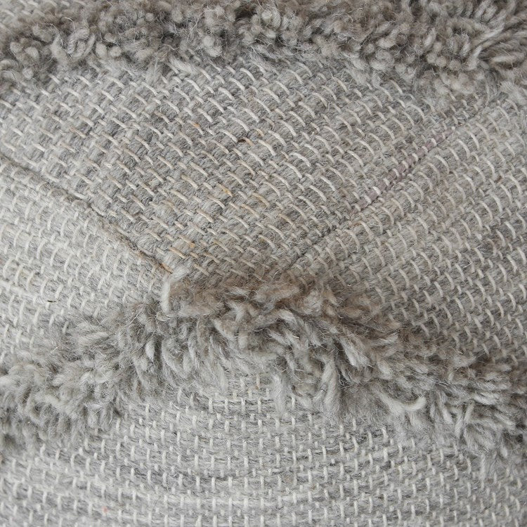 Uttermost Olfen Handwoven Gray Wool Pouf - Image 3