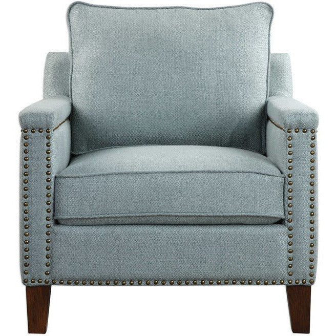 Uttermost Charlotta Sea Mist Woven Fabric Club Chair - Image 2