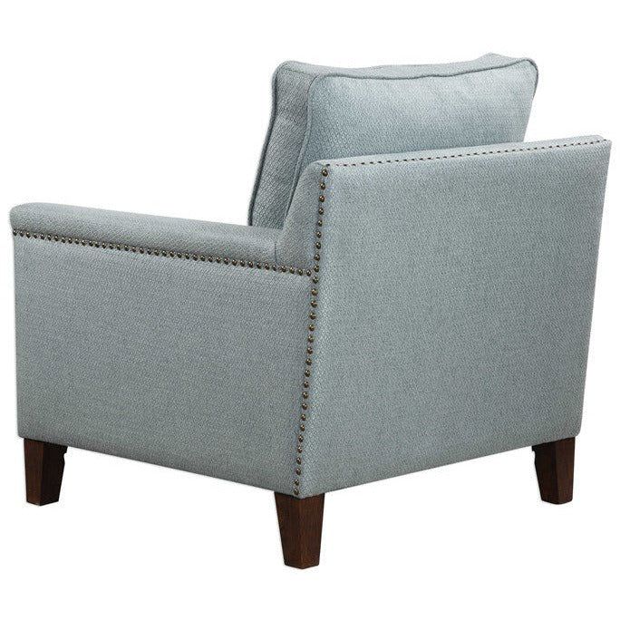 Uttermost Charlotta Sea Mist Woven Fabric Club Chair - Image 5