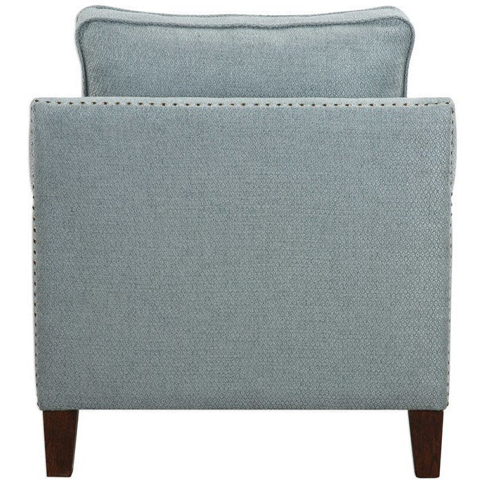 Uttermost Charlotta Sea Mist Woven Fabric Club Chair - Image 7