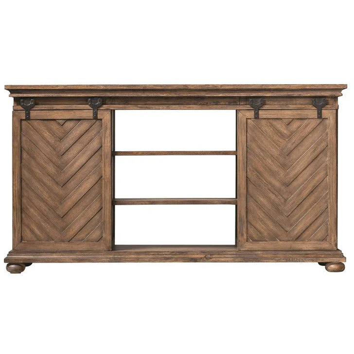 Uttermost Primalia Rustic Modern Wood Media Console - Image 2