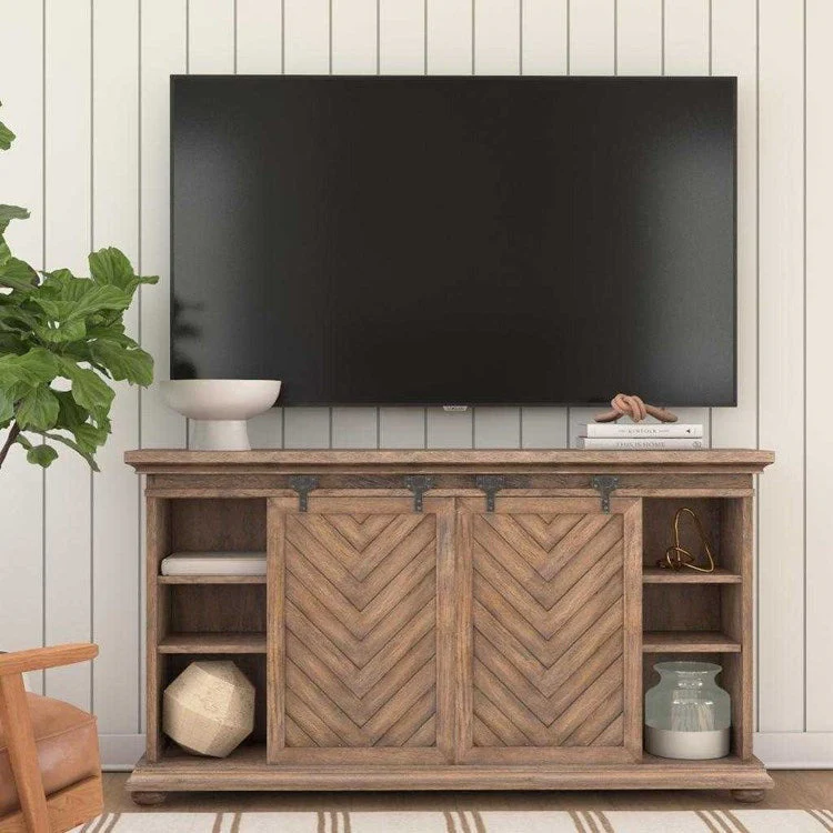 Uttermost Primalia Rustic Modern Wood Media Console - Image 8