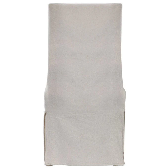 Uttermost Coley Off-White Linen Performance Fabric Slipcovered Armless Chair With Pillow - Image 6