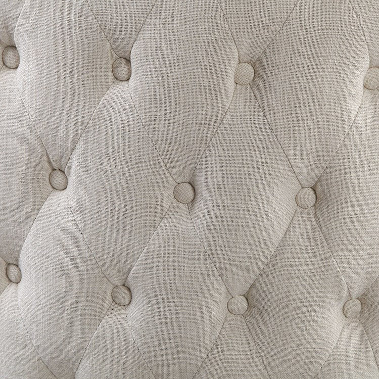 Uttermost Donya Cream Linen Accent Chair With Button Tufted Back - Image 8