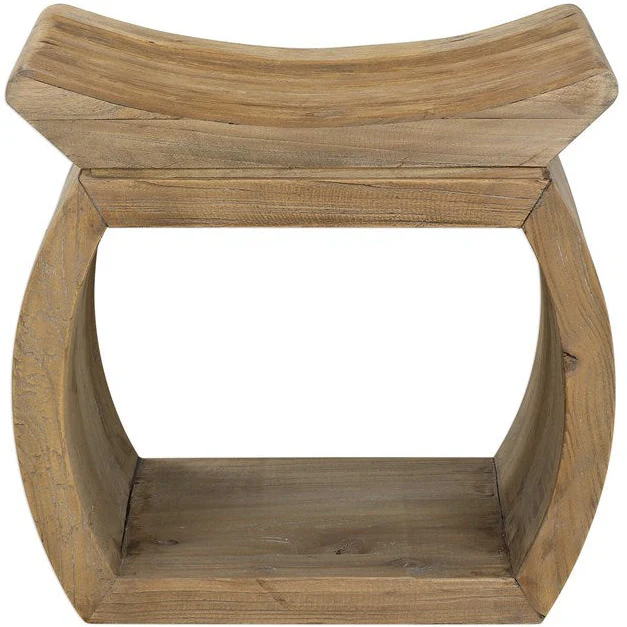 Uttermost Connor Reclaimed Wood Rustic Modern Accent Stool - Image 2