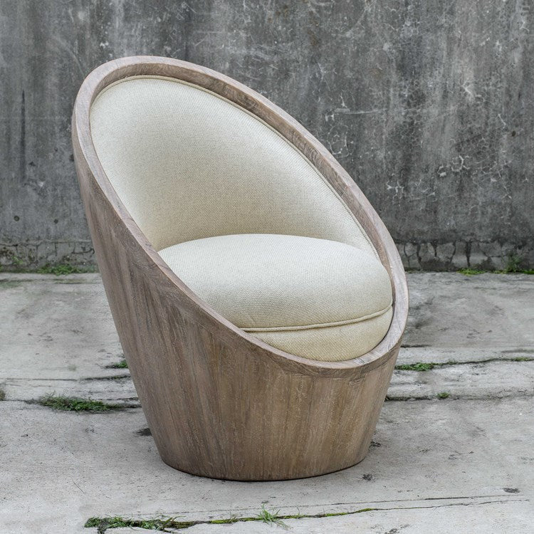 Uttermost Noemi Flax Linen Accent Chair - Image 4