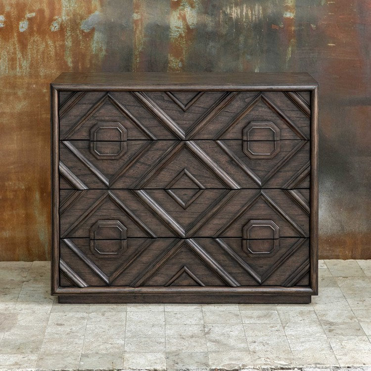 Uttermost Mindra Transitional 4 Drawer Accent Chest - Image 4