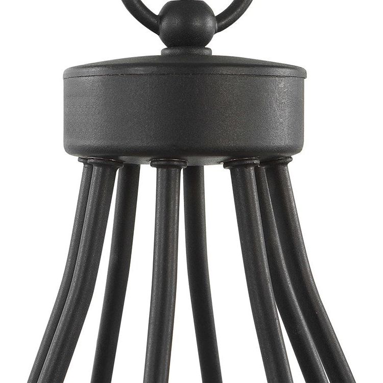 Uttermost Deschutes Black Modern Farmhouse 8 Light Chandelier - Image 6