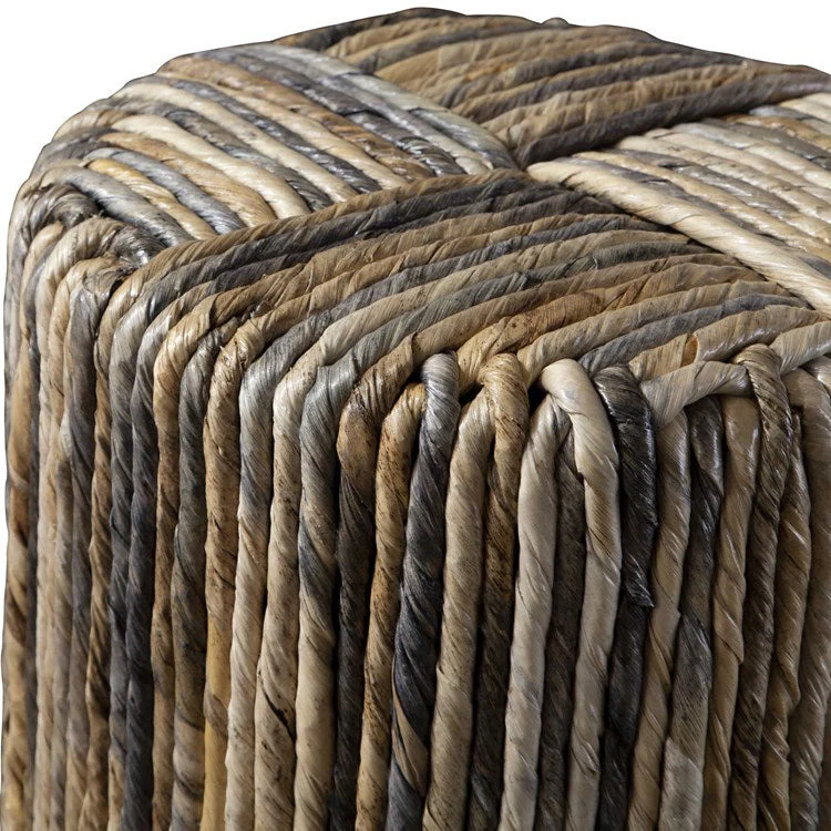 Uttermost Sunda Woven Banana Leaf Coastal Round Accent Stool - Image 4