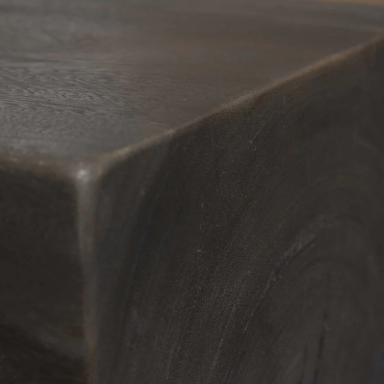 Uttermost Armin Dark Gray Wood Accent Stool - Image 4