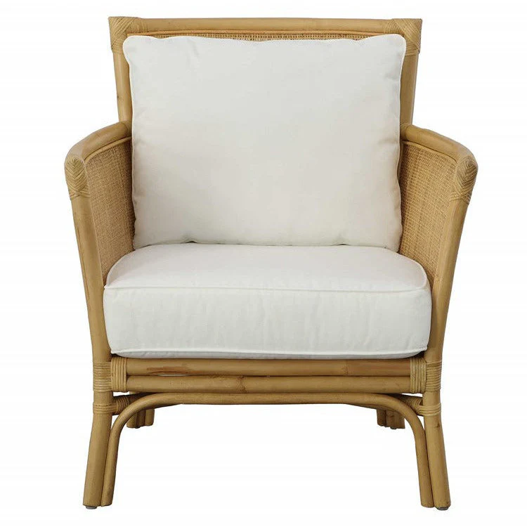 Uttermost Pacific White Performance Fabric Cane Armchair - Image 2