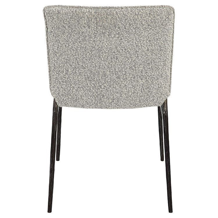 Uttermost Jacobsen Gray Boucle Fabric With Aged Black Iron Dining Chair - Image 7