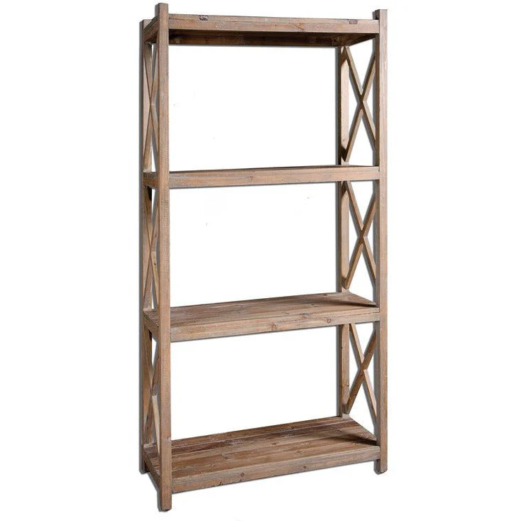 Uttermost Stratford Reclaimed Wood Etagere Bookcase - Image 2